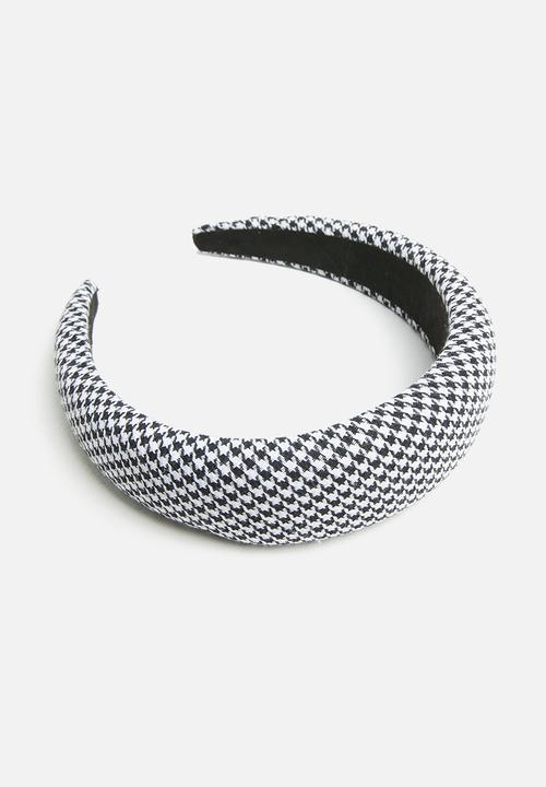 Superbalist - Houndstooth headband - black & white