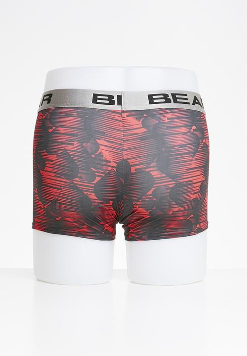 Bear - Bear digital heart - red & black