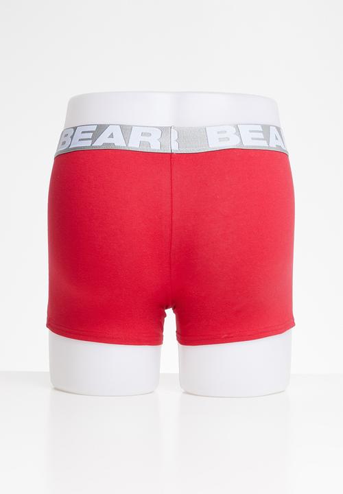 Bear - Bear rose and guitar - red & black
