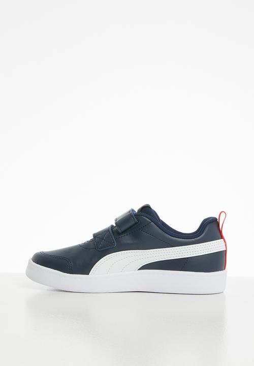 PUMA - Courtflex v2 v ps - peacoat/high risk red