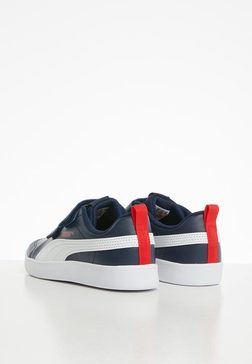 PUMA - Courtflex v2 v ps - peacoat/high risk red