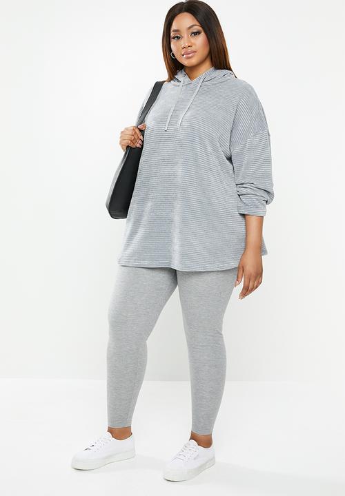 edit Plus - Knitted hoody top - grey