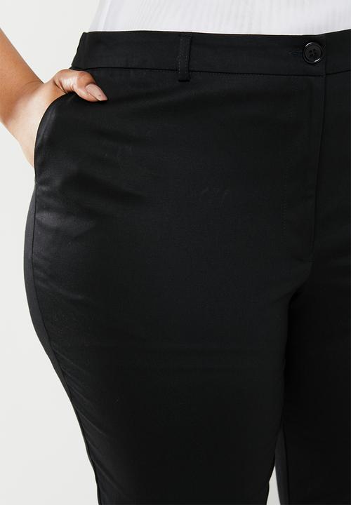 edit Plus - Tapered pant trousers (plus) - black