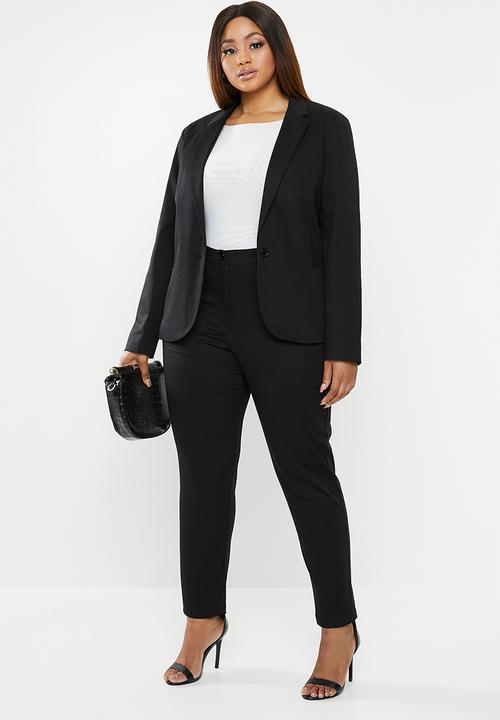 edit Plus - Tapered pant trousers (plus) - black