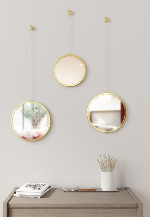 Umbra - Dima round mirror (3) brass