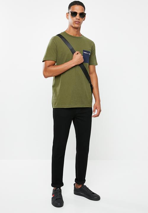 Tommy Hilfiger - Tjm contrast pocket tee - olive