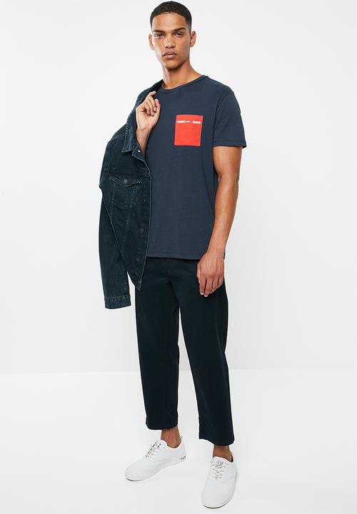 Tommy Hilfiger - Tjm contrast pocket tee - navy