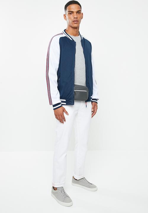 Brave Soul - Gomez bomber jacket - navy & white 