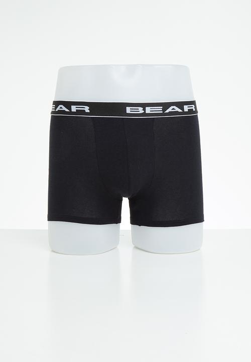 Bear - 3 Pack bodyshorts plain - black