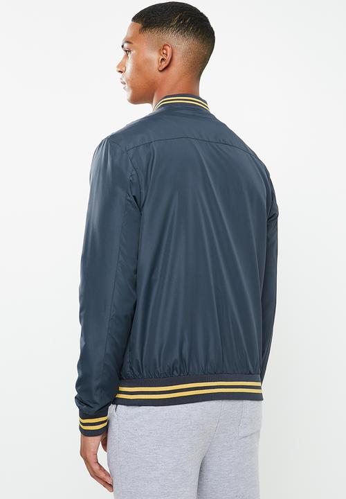 Brave Soul - Rojo bomber jacket - navy & yellow 
