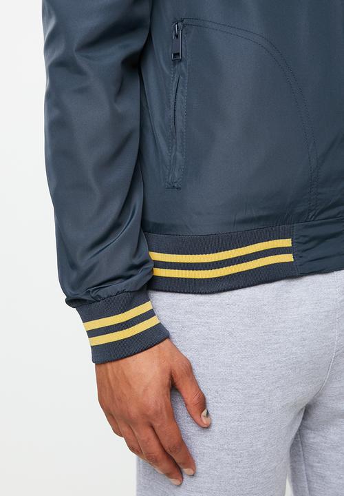 Brave Soul - Rojo bomber jacket - navy & yellow 
