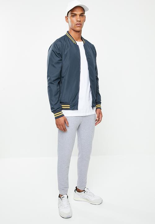 Brave Soul - Rojo bomber jacket - navy & yellow 