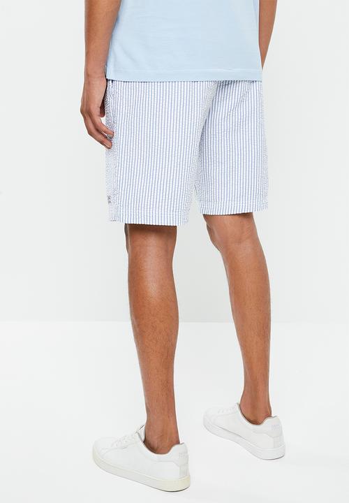 Tommy Hilfiger - Tjm seersucker short - white & blue 