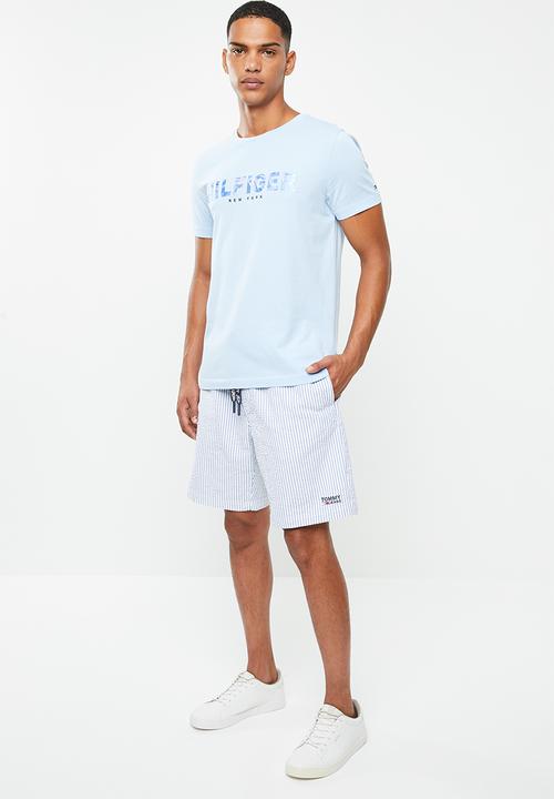 Tommy Hilfiger - Tjm seersucker short - white & blue 