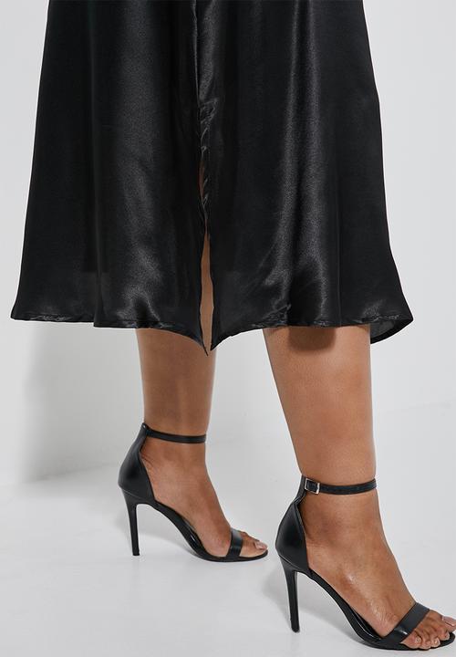 Superbalist - Slit detail slip skirt - black