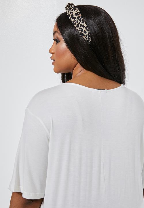 Superbalist - Longer length tee - white 
