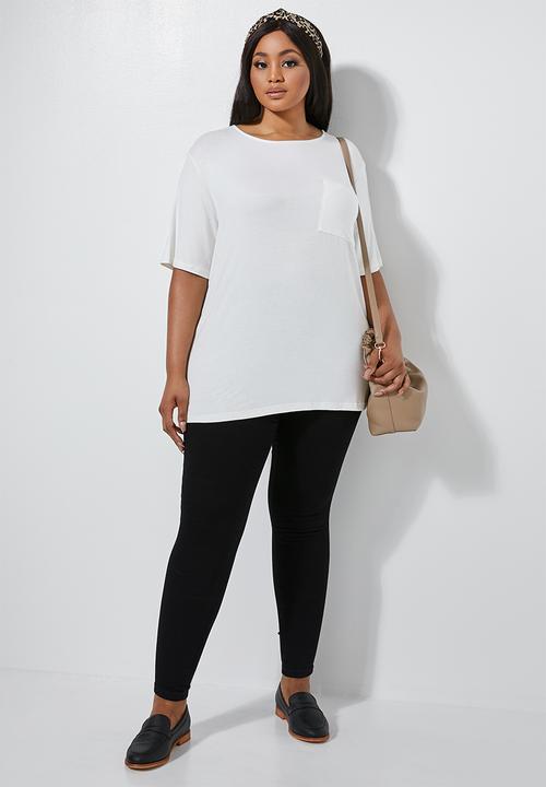 Superbalist - Longer length tee - white 