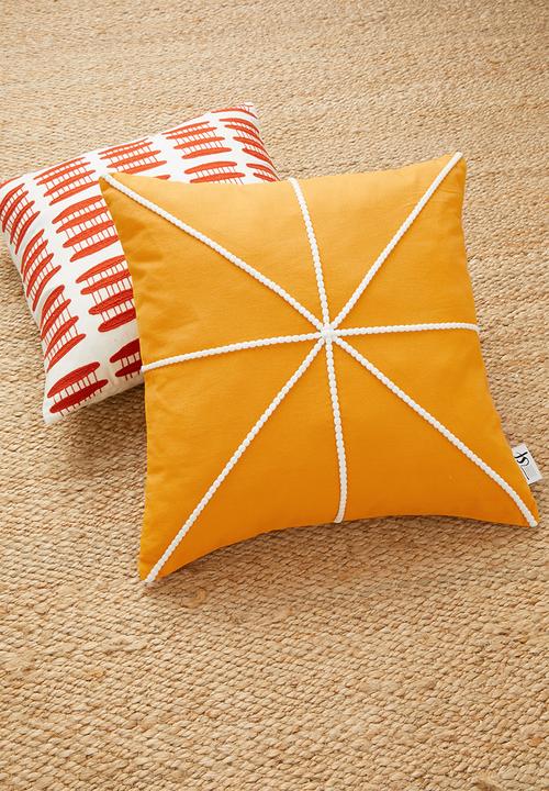 Sixth Floor - Fracture cushion cover - mustard