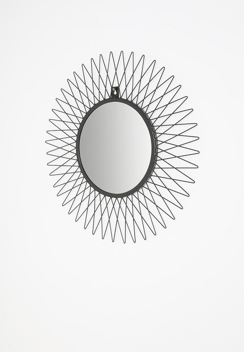 Sixth Floor - Wire mirror - black