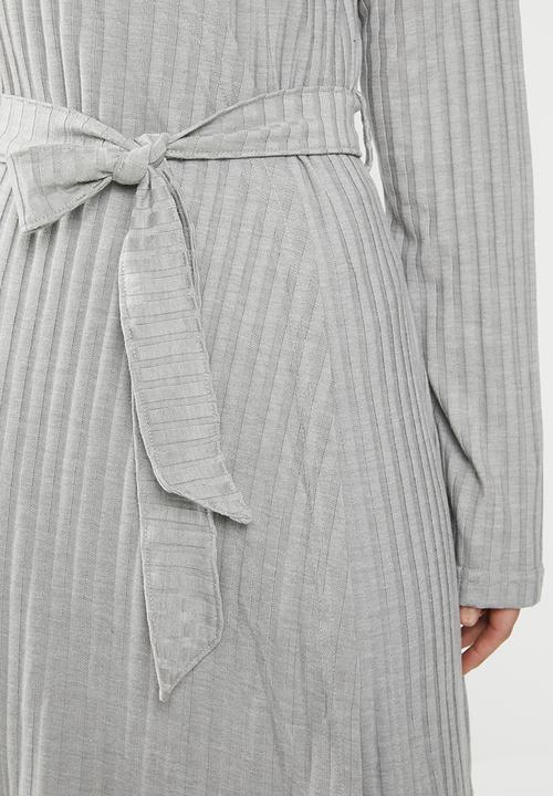 Missguided - Rib mix and match lounge robe - grey