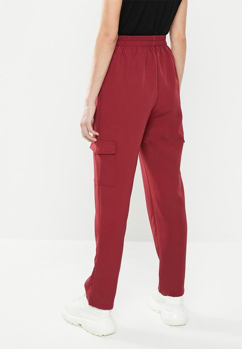 Missguided - Pocket utility cargo trousers - red