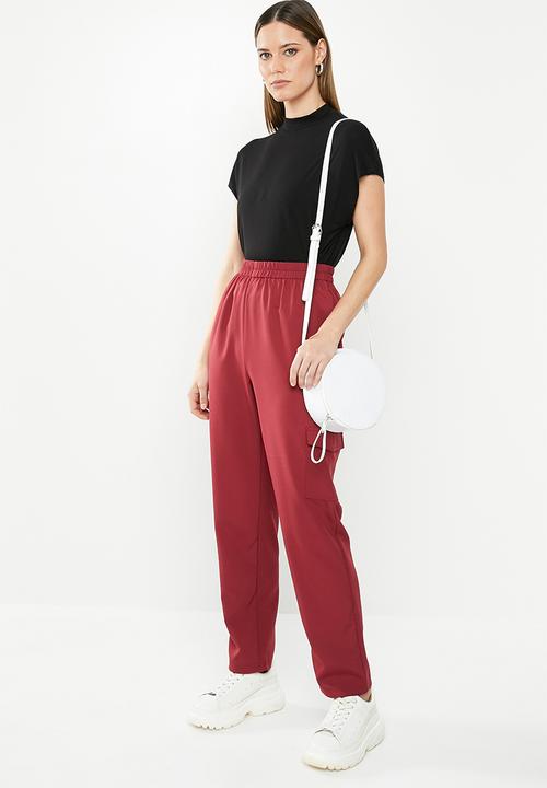 Missguided - Pocket utility cargo trousers - red