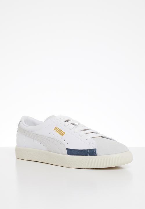 PUMA - Basket - puma white-whisper white-dark denim