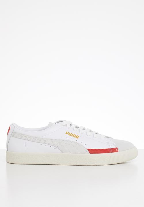 PUMA - Basket - puma white-whisper white-high risk red