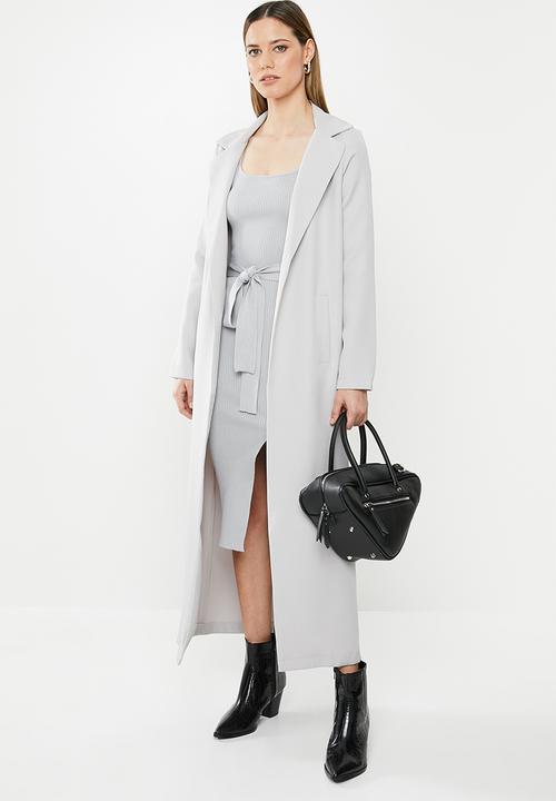 Missguided - Long sleeve maxi duster coat - grey