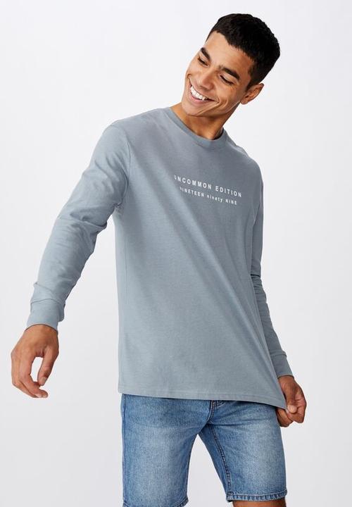 Cotton On - Uncommon edition Tbar long sleeve tee - grey 
