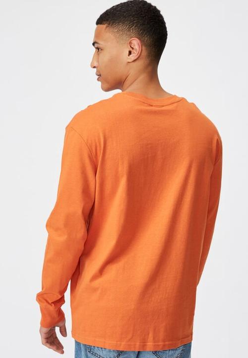 Cotton On - Weird life Tbar long sleeve tee - orange
