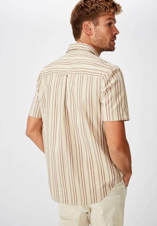 Cotton On - Vintage prep short sleeve shirt - beige 