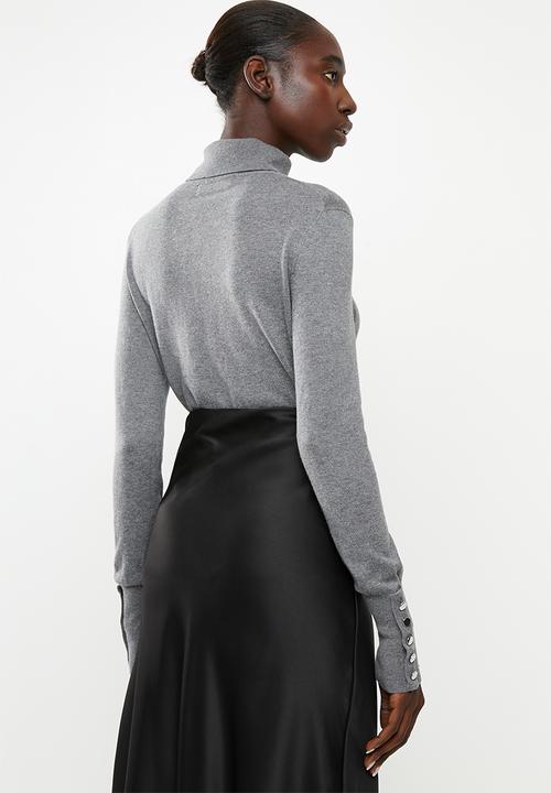 Vero Moda - Milda long sleeve roll neck - grey