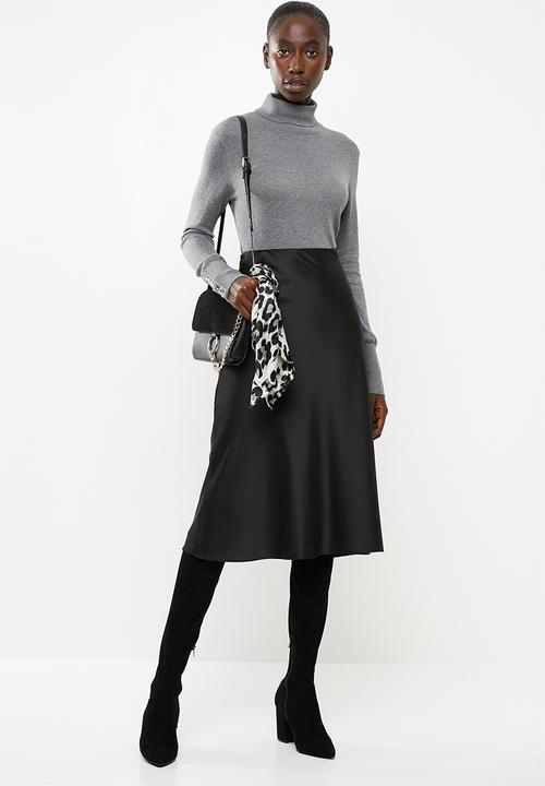 Vero Moda - Milda long sleeve roll neck - grey