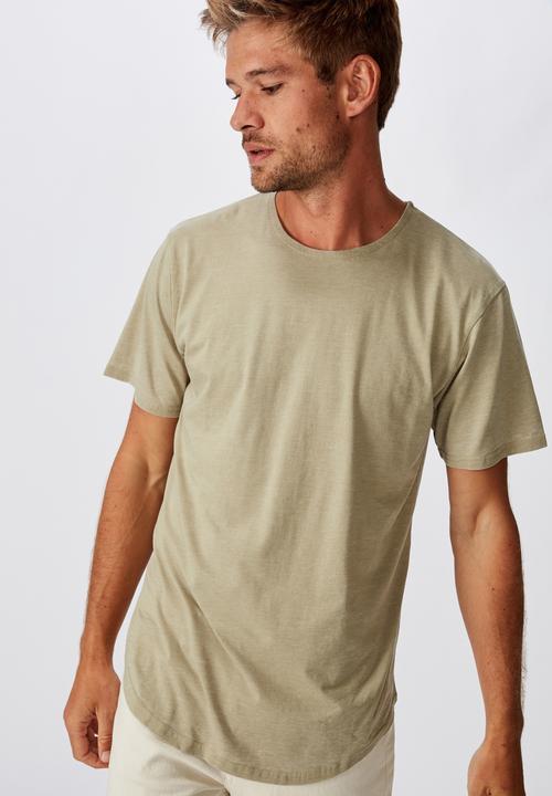 Cotton On - Longline curve hem burnout tee - blair green