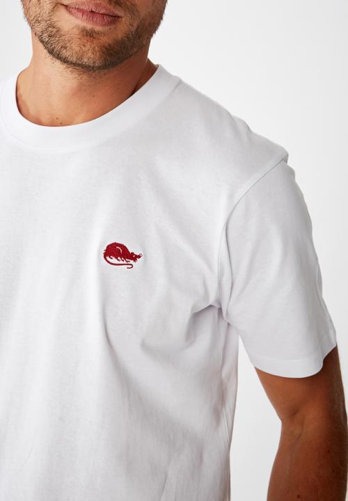 Cotton On - Rat Tbar cny T-shirt - white