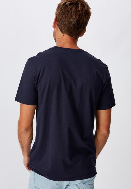 Cotton On - N.Y.C athl chest Tbar cny T-shirt - navy