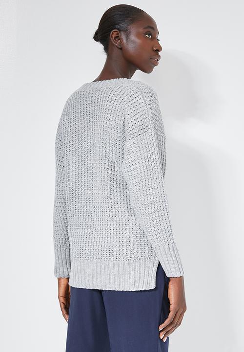 Superbalist - Slouchy v - neck pullover - grey 