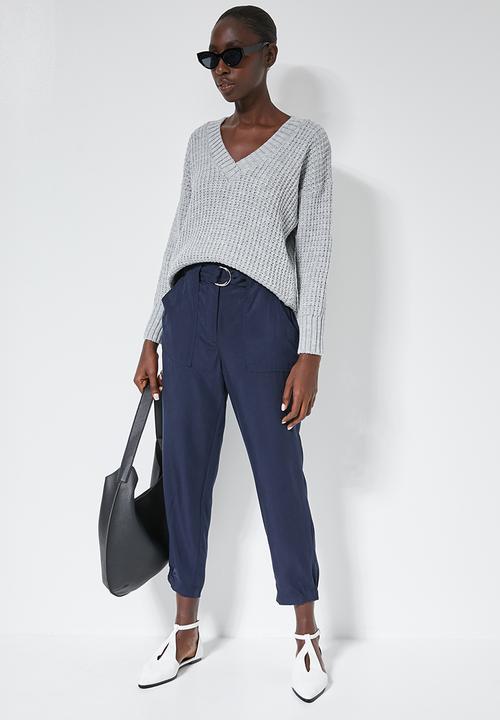 Superbalist - Slouchy v - neck pullover - grey 