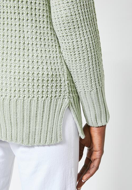 Superbalist - Slouchy v - neck pullover - green