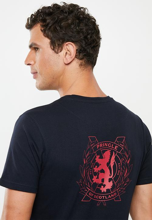 Pringle of Scotland - Lyndon print tee - navy
