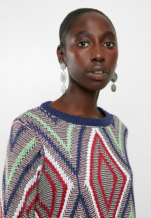 ONLY - Hortensia long sleeve  pullover knit - multi 