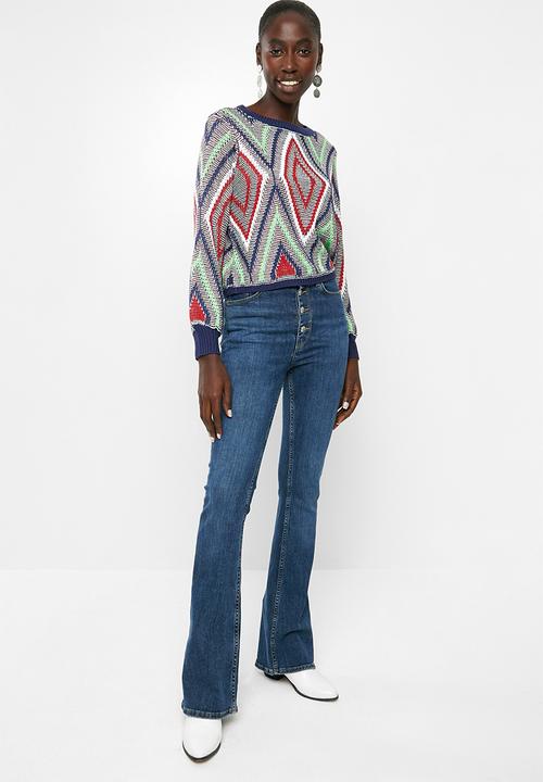 ONLY - Hortensia long sleeve  pullover knit - multi 