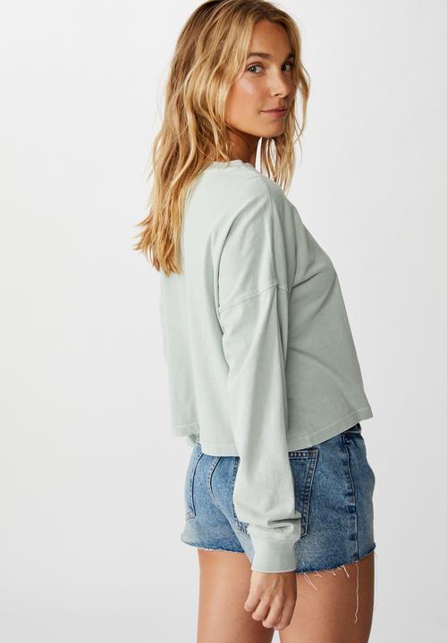 Cotton On - Harris crew neck long sleeve top - blue