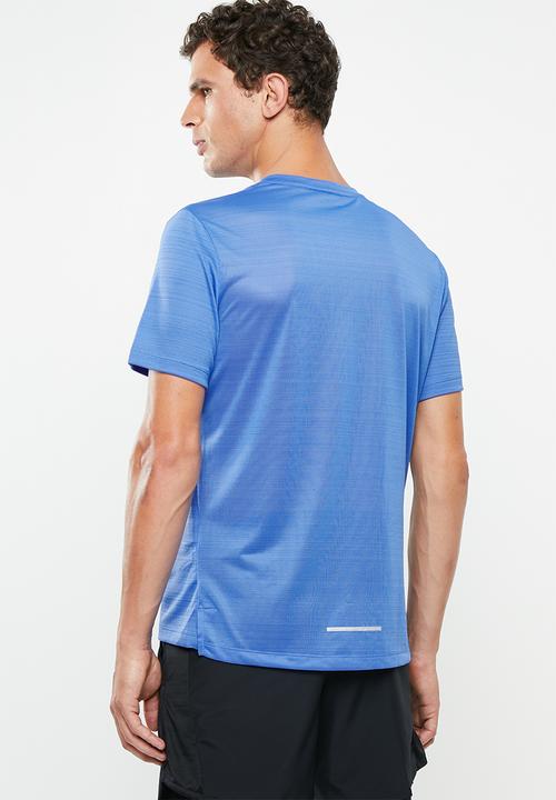Nike - Nike dry miler short sleeve gx pullover - blue