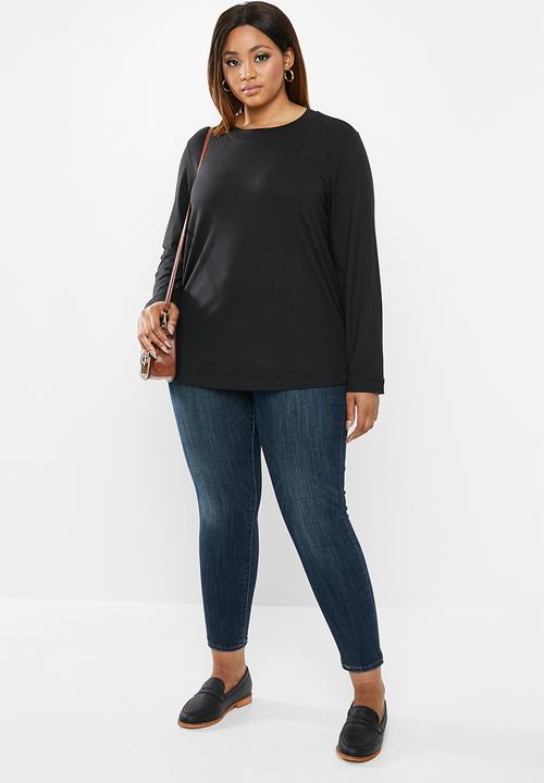 edit Plus - Crew neck long sleeve tee - black