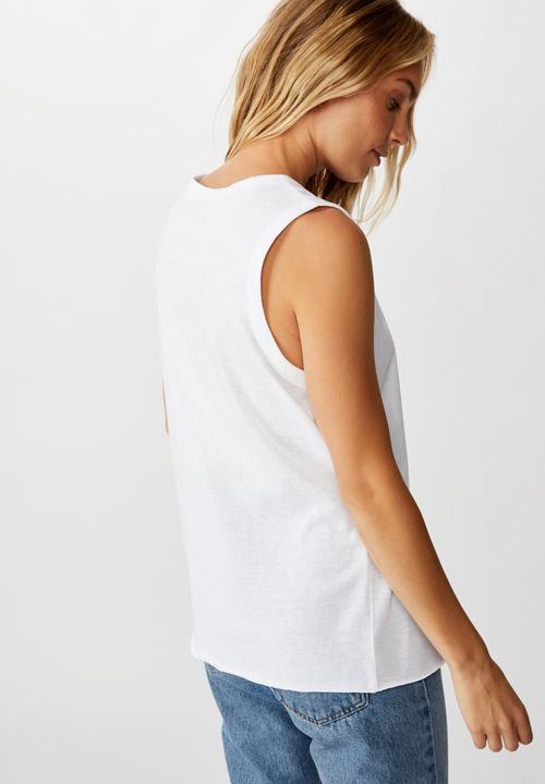 Cotton On - The heritage muscle tank top - white