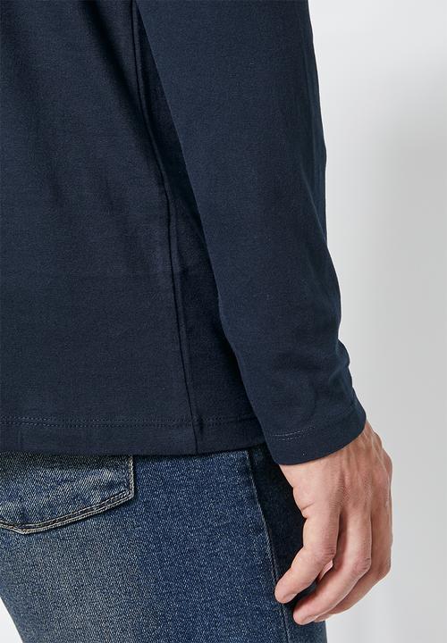 Superbalist - Plain long sleeve crew neck tee - navy 