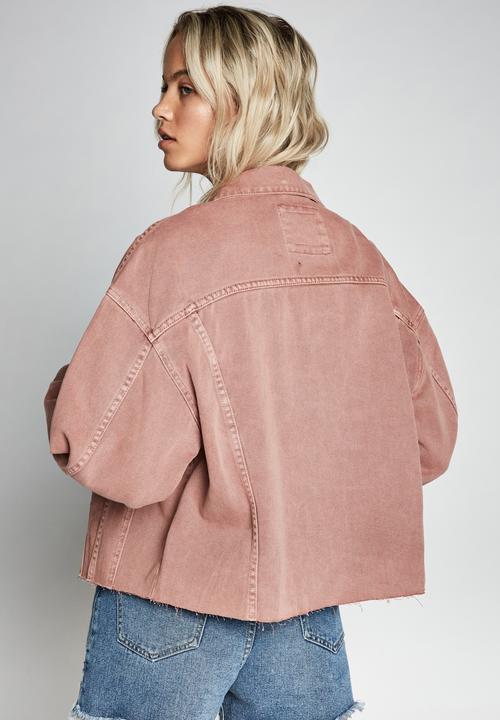 Cotton On - Os denim jacket - pink 