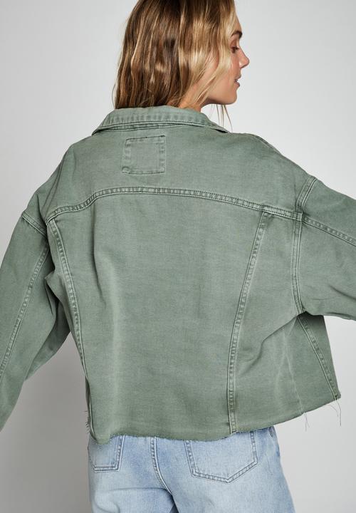 Cotton On - Os denim jacket - green